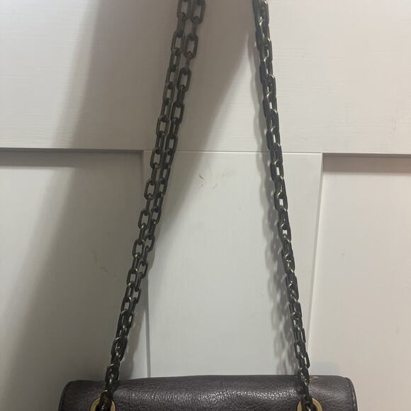 Frye Jade Leather Crossbody Or Double Chain Strap Shoulder Purse Brown MSRP $198 - Picture 14 of 16